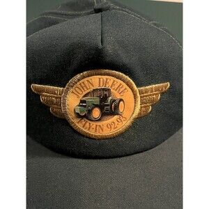 Vintage NEW 1992 1993 John Deere Fly In Tractor Hat Cap StrapBack Green Wings